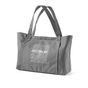 Jazzercise Tote Bag with Yoga Mat Pocket Gray